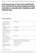 CETA Study Guide ACTUAL EXAM QUESTIONS WITH COMPLETE SOLUTION GUIDE&rpar; &lpar;MULTIPLE CHOICES&rpar; &lpar;A&plus; GRADED 100&percnt; VERIFIED&rpar; LATEST VERSION 2025