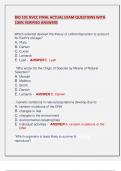 BIO 101 NVCC FINAL ACTUAL EXAM QUESTIONS WITH  100&percnt; VERIFIED ANSWERS