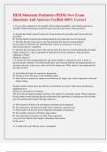HESI Maternity Pediatrics &lpar;PEDS&rpar; New Exam  Questions And Answers Verified 100&percnt; Correct 