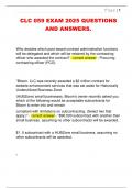 CLC 059 EXAM 2025 QUESTIONS  AND ANSWERS&period; 