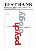Psychology&colon; Themes and Variations &ndash; 6th Canadian Edition &ndash; Doug McCann &ndash; Complete Test Bank