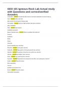 GEO 101 Igneous Rock Lab Actual study with Questions and correct&sol;verified Answers