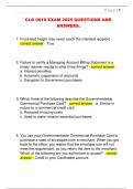 CLG 0010 EXAM 2025 QUESTIONS AND  ANSWERS&period;