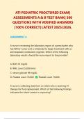 NGN ATI PEDS PROCTORED EXAMS PACKAGE DEAL&vert; BUNDLE COTAINS THE LATEST 2025&sol;2026 ATI PEDS EXAM&comma; FINAL EXAM&comma; REVIEW&comma; PRACTICE TEST WITH COMPLETE SOLUTIONS- GUARANTEED SUCCESS&excl;&excl;