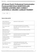 ATI Nurse's Touch&colon; Professional Communication Proctored 2025 EXAM QUESTIONS AND VERIFIED ANSWERS &lpar;100&percnt; CORRECT ANSWERS&rpar; A&plus; GRADED &vert; ALREADY PASSED&excl;&excl;