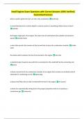 Small Engines Exam Questions with Correct Answers 100&percnt; Verified&vert;  Guaranteed Success