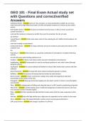 GEO 101 - Final Exam Actual study set with Questions and correct&sol;verified Answers