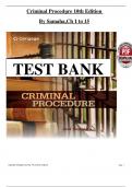 Test Bank - Criminal Procedure&comma; 10th Edition - Samaha