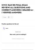 NVCC RAD 105 FINAL EXAM REVIEW&vert; ALL QUESTIONS AND CORRECT ANSWERS &vert; GRADED A&plus; &vert; VERIFIED ANSWERS