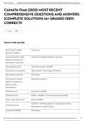 CAMATA Final &lpar;2025&rpar; MOST RECENT COMPREHENSIVE QUESTIONS AND ANSWERS &vert;COMPLETE SOLUTIONS &vert;A&plus; GRADED &vert;100&percnt; CORRECT&excl;&excl;