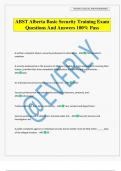 ABST Alberta Basic Security Training Exam Questions And Answers 100&percnt; Pass