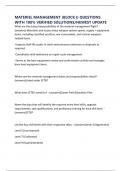 MATERIEL MANAGEMENT &lpar;BLOCK I&rpar; QUESTIONS WITH 100&percnt; VERIFIED SOLUTIONS&sol;NEWEST UPDATE