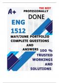 ENG1512 May&sol;June Portfolio 2025 - DUE 15 May 2025