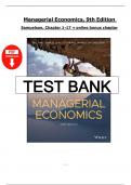 Managerial Economics &ndash; 9th Edition by William Samuelson &ndash; Complete Test Bank with Answers &lpar;Chapters 1&ndash;17 &plus; Bonus Chapter&rpar;
