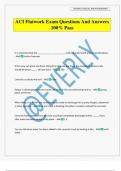 ACI Flatwork Exam Questions And Answers 100&percnt; Pass