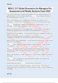 WGU C 211 Global Economics for Managers Pre Assessment and Retake Sections Exam 2025