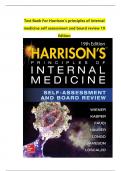 Test Bank For Harrison&rsquo;s principles of internal medicine self assessment and board review 19 Edition