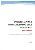ENG1512 MAY&sol;JUNE &lpar;PORTFOLIO&rpar;  &vert; DUE 15 MAY 2025&period;