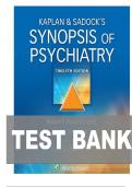 TEST BANK FOR Kaplan & Sadock&rsquo;s Synopsis of Psychiatry&comma; Twelfth&comma; North American Edition by Robert Boland&comma; Marcia Verduin&comma; Dr&period; Pedro Ruiz ISBN&colon; 978-1975145569 COMPLETE GUIDE 100&percnt; VERIFIED  ALL CHAPTERS COVERED A&plus; GRADE ASSURED&excl;&excl;&excl;&excl;&excl;NEW LATEST UPDATE&excl;&excl;&excl;&excl;&excl;&excl;