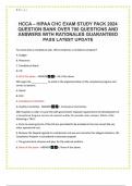HCCA &ndash; HIPAA CHC EXAM STUDY PACK TEST BANK OVER 700 QUESTIONS AND ANSWERS WITH RATIONALES GUARANTEED PASS LATEST UPDATE