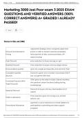 Marketing 3000 Joel Poor exam 3 2025 EXAM QUESTIONS AND VERIFIED ANSWERS &lpar;100&percnt; CORRECT ANSWERS&rpar; A&plus; GRADED &vert; ALREADY PASSED&excl;