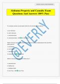 Alabama Property and Casualty Exam Questions And Answers 100&percnt; Pass