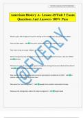 American History A- Lesson 25&sol;Unit 5 Exam Questions And Answers 100&percnt; Pass