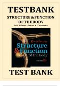 FULL TEST BANK Structure and Function of the Body 16th Edition Patton Questions and Answers&comma; All Chapters 1-22