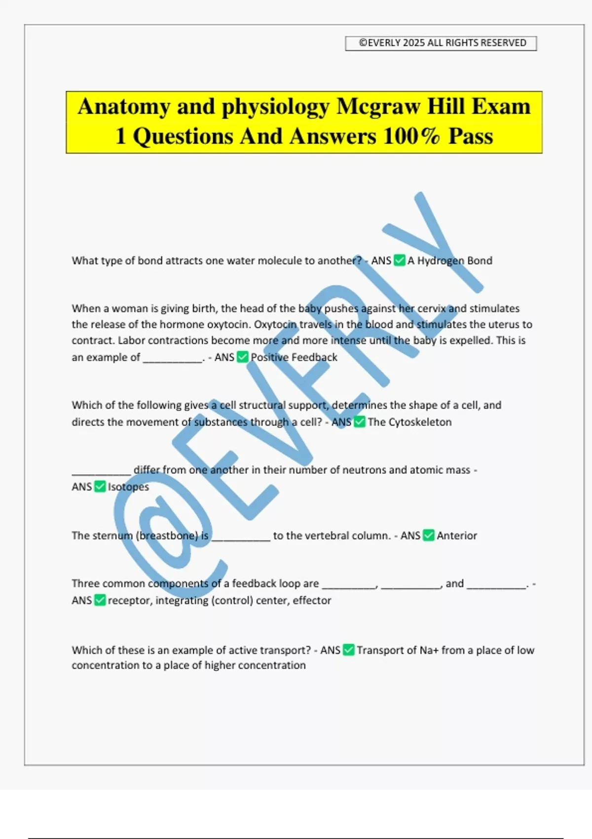 MCGRAW HILL ANATOMY AND PHYSIOLOGY POWERPOINTS visual data 2
