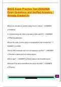 BACE Exam Practice Test 2025&sol;2026  Exam Questions and Verified Answers &vert;  Already Graded A&plus; 