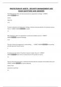 PROTECTION OF ASSETS - SECURITY MANAGEMENT ASIS EXAM QUESTIONS AND