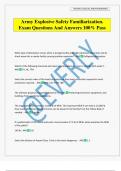 Army Explosive Safety Familiarization&period; Exam Questions And Answers 100&percnt; Pass