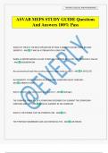 ASVAB MEPS STUDY GUIDE Questions And Answers 100&percnt; Pass