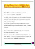 KY Real Estate Exam 2025&sol;2026 Exam  Questions and Answers &vert; 100&percnt; Solved