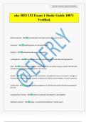 uky BIO 152 Exam 1 Study Guide 100&percnt; Verified