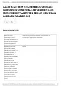 AAMS Exam 2025 COMPREHENSIVE EXAM QUESTIONS WITH DETAILED VERIFIED AND 100&percnt; CORRECT ANSWERS BRAND NEW EXAM ALREADY GRADED A&plus;&excl;&excl;
