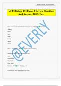 VCU Biology 152 Exam 2 Review Questions And Answers 100&percnt; Pass