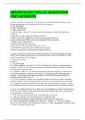 HEMATOLOGY NCLEX QUESTIONS AND ANSWERS