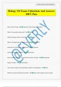 Biology 152 Exams Package Deal Questions and Verified Answers &lpar;2025 &sol; 2026&rpar;