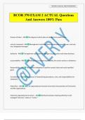 BCOR 370 EXAM 2 ACTUAL Questions And Answers 100&percnt; Pass