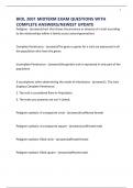 BIOL 3001 MIDTERM EXAM QUESTIONS WITH COMPLETE ANSWERS&sol;NEWEST UPDATE