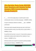Ohio Sprinkler Study Guide 2025&sol;2026  Exam Questions with Detailed Verified  Answers &lpar;100&percnt; Correct Answers&rpar; &vert;  Already Graded A&plus; 