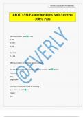 BIOL 1334 Exam Questions And Answers 100&percnt; Pass