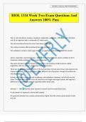 BIOL 1334 Week Two Exam Questions And Answers 100&percnt; Pass