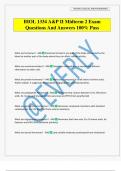 BIOL 1334 A&P II Midterm 2 Exam Questions And Answers 100&percnt; Pass