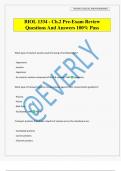 BIOL 1334 - Ch&period;2 Pre-Exam Review Questions And Answers 100&percnt; Pass