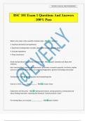 BSC 101 Exam 1 Questions And Answers 100&percnt; Pass