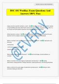 BSC 101 Wodika&colon; Exam Questions And Answers 100&percnt; Pass
