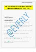 BSC 101&colon; Exam 2 &lpar;Illinois State University&rpar; Questions And Answers 100&percnt; Pass