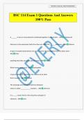 BSC 114 Exam 1 Questions And Answers 100&percnt; Pass